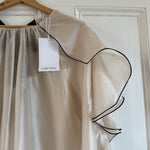 & Other Stories sheer ivory ruffle tie back blouse Palace of Nowhere