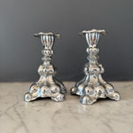 Pair of vintage mid century silver plated Swedish candlesticks Palace of Nowhere