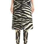 Dries van Noten 'Shea' zebra print chenille midi skirt at Palace of Nowhere
