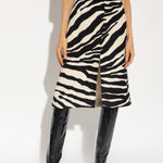 Dries van Noten 'Shea' zebra print chenille midi skirt at Palace of Nowhere
