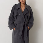 Musier Paris Gia wool blend long belted coat - shop at Palace of Nowhere