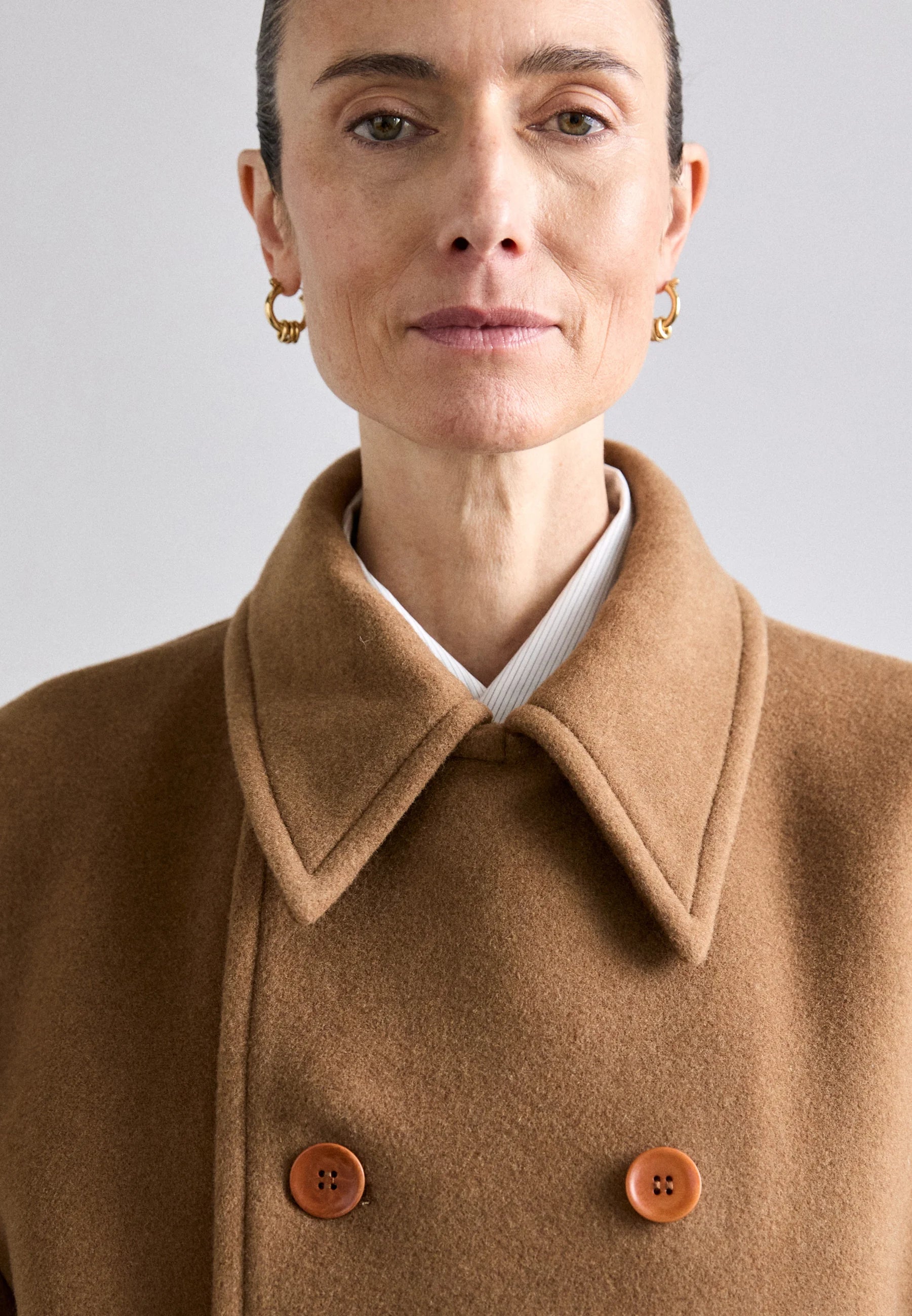 Filippa K brushed wool double breasted long coat 