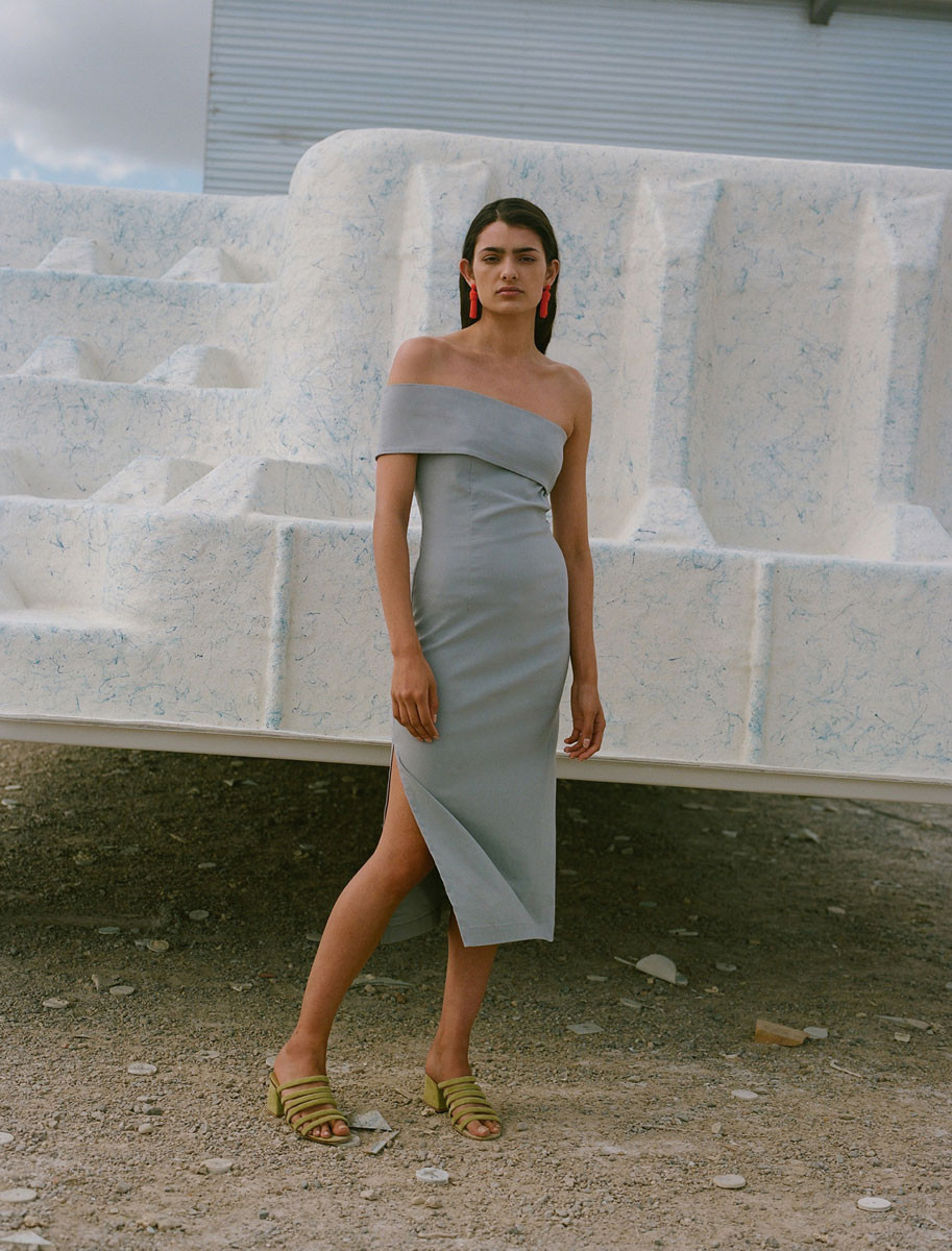 Paloma Wool strapless 'Donna' midi dress Palace of Nowhere