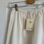 Posse ivory cotton/ silk blend 'Pearl' pants Palace of Nowhere