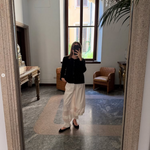 Posse ivory cotton/ silk blend 'Pearl' pants Palace of Nowhere