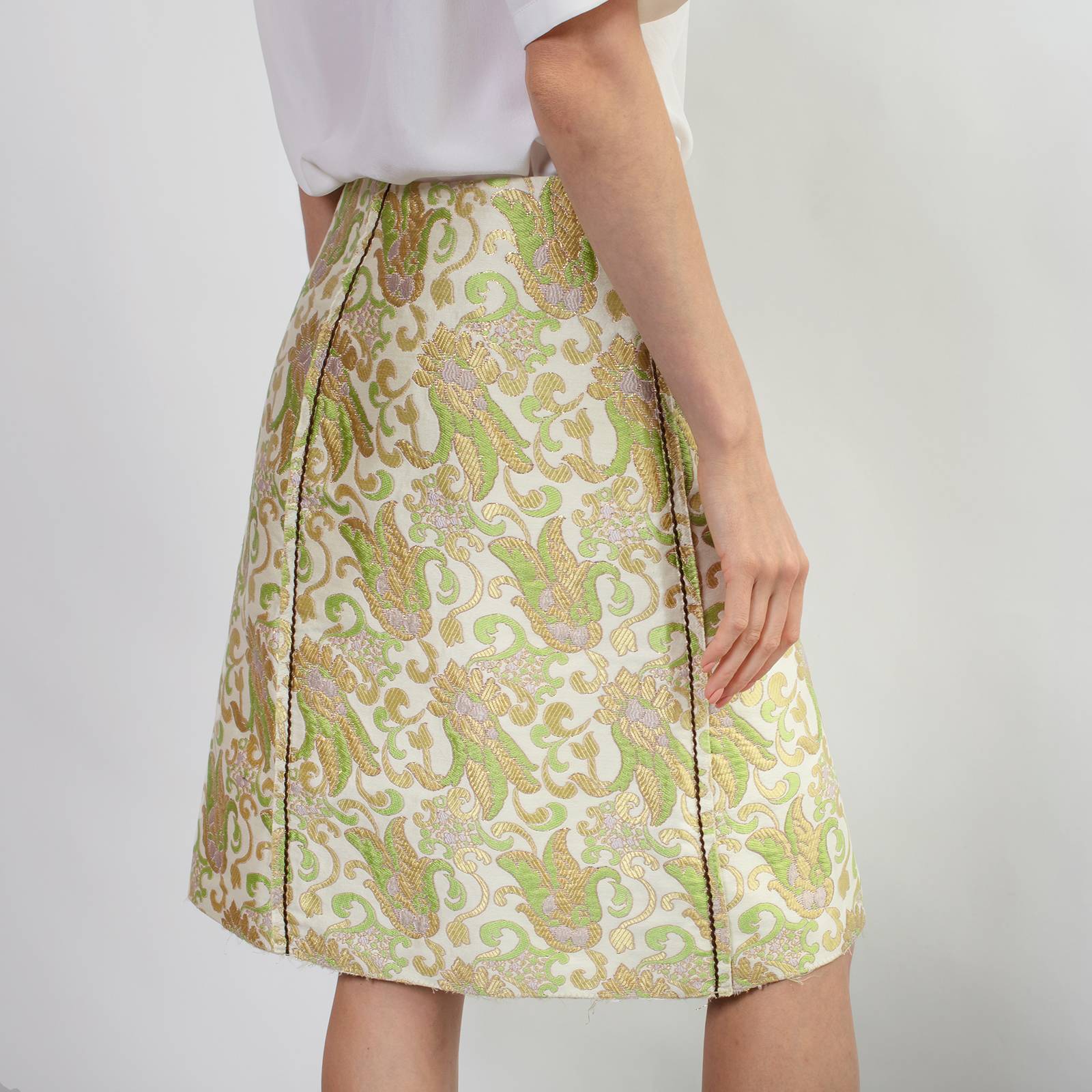 Prada FW2015 brocade knee length skirt Palace of Nowhere