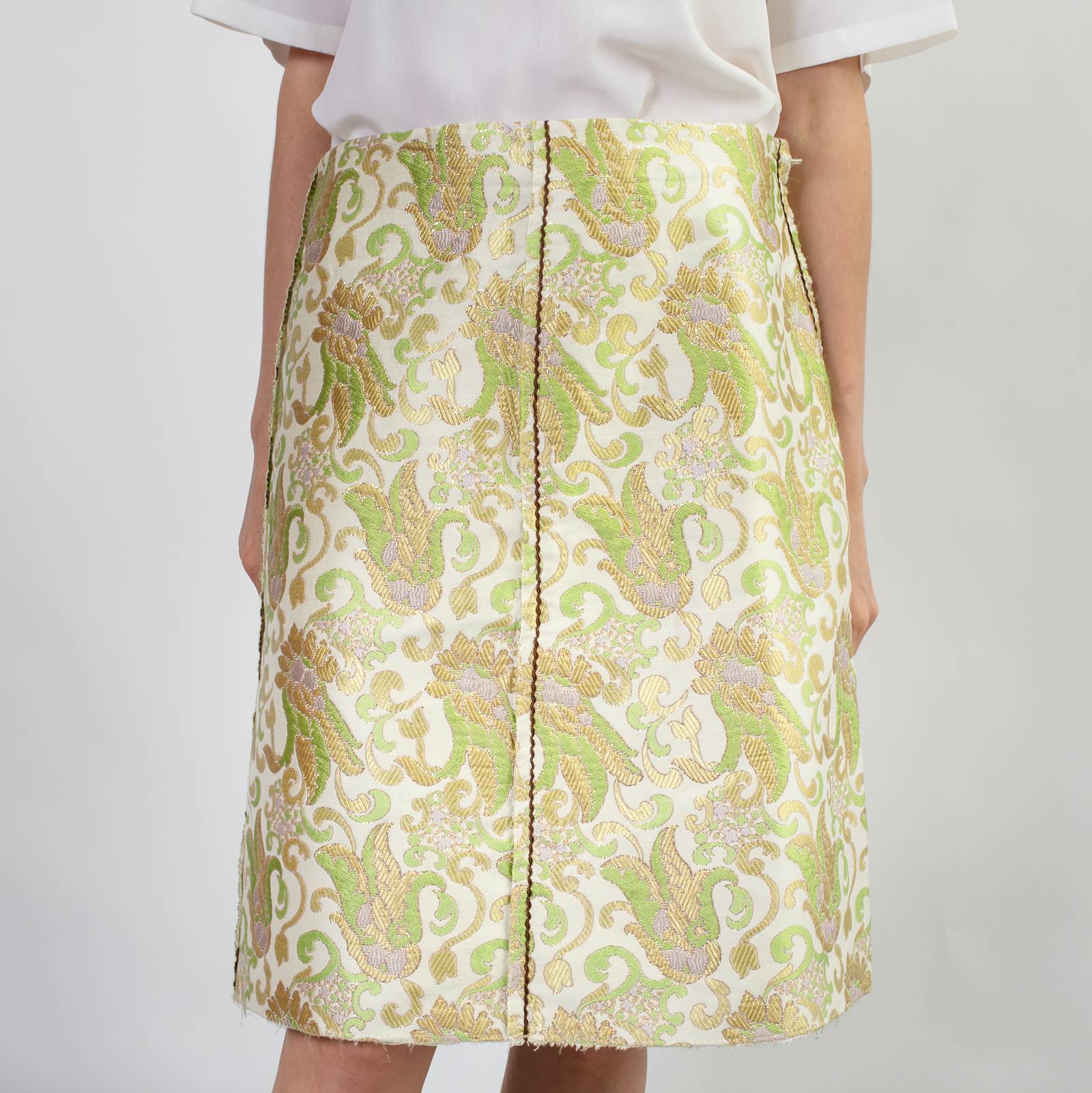 Prada FW2015 brocade knee length skirt Palace of Nowhere