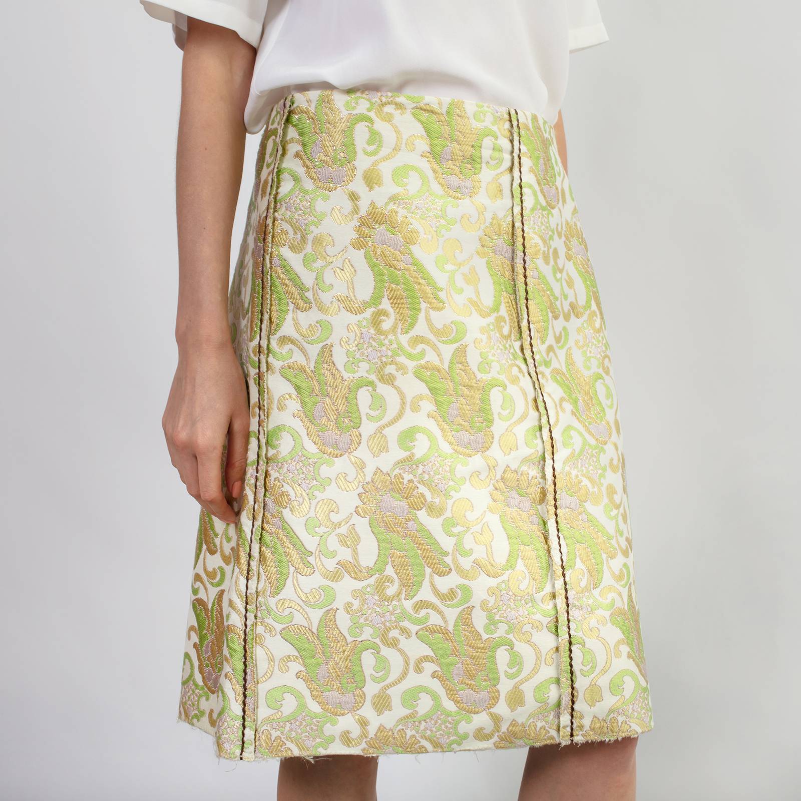 Prada FW2015 brocade knee length skirt Palace of Nowhere