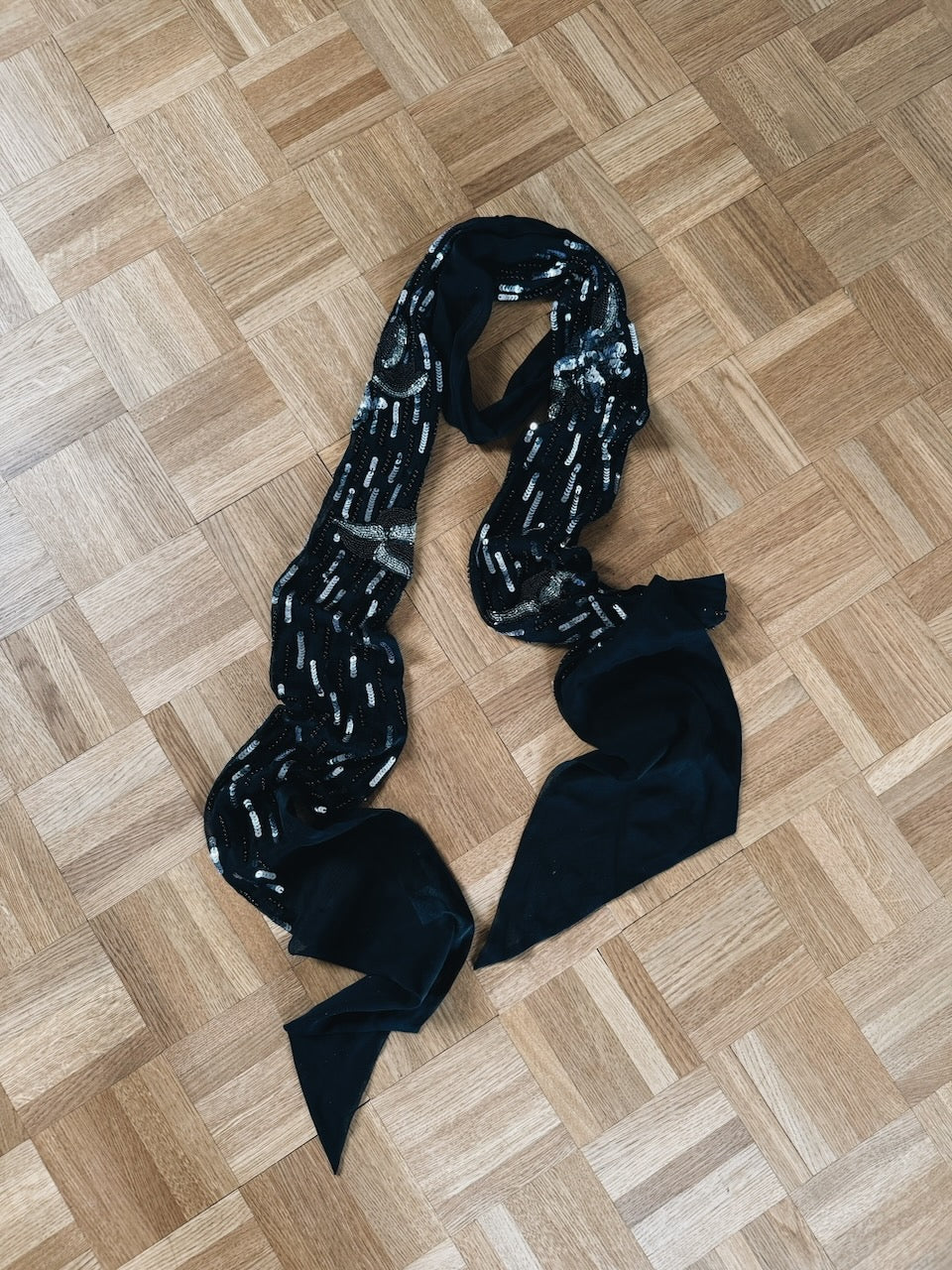 Rodarte long sequin silk scarf Palace of Nowhere