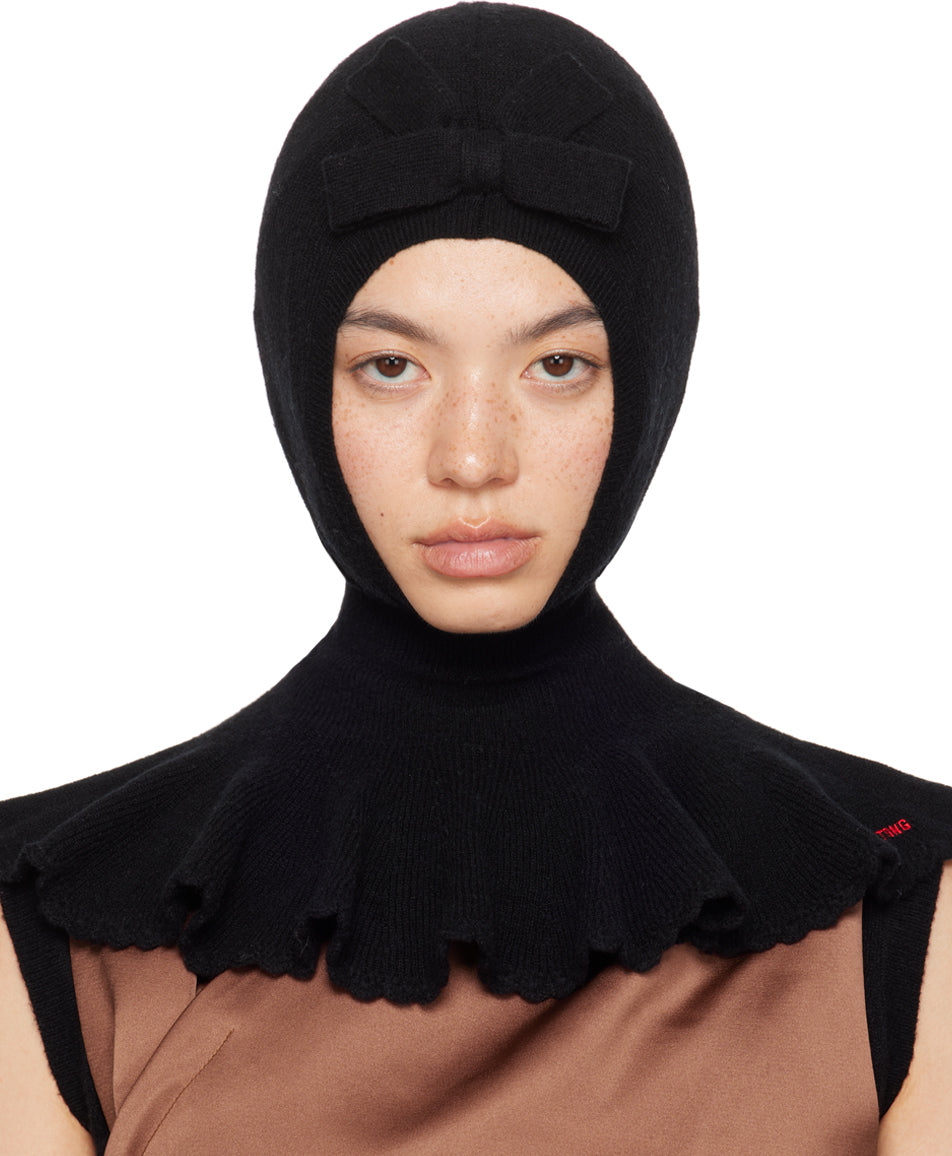 ShuShu Tong black knitted cape balaclava Palace of Nowhere