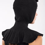 ShuShu Tong black knitted cape balaclava Palace of Nowhere