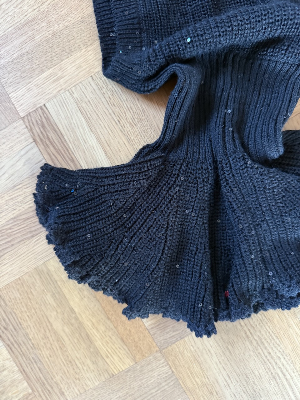 ShuShu Tong black knitted cape balaclava Palace of Nowhere