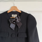 ShuShu Tong bow detailed satin trimmed twill jacket/ dress Palace of Nowhere