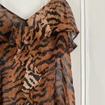 Vespertine Eden tiger ruffle silk camisole top Palace of Nowhere