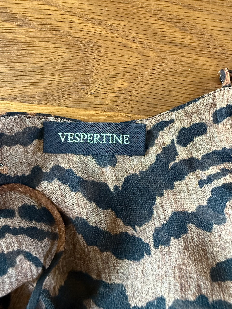 Vespertine Eden tiger ruffle silk camisole top Palace of Nowhere