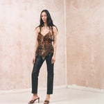 Vespertine Eden tiger ruffle silk camisole top Palace of Nowhere