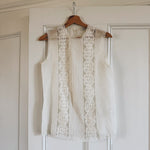 Vilshenko ivory lace cotton & silk blend top Palace of Nowhere