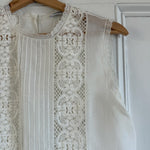 Vilshenko ivory lace cotton & silk blend top Palace of Nowhere