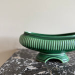 Vintage 50s Dartmouth pottery green glazed trough vase at Palace of Nowhere