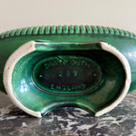 Vintage 50s Dartmouth pottery green glazed trough vase at Palace of Nowhere
