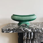 Vintage 50s Dartmouth pottery green glazed trough vase at Palace of Nowhere