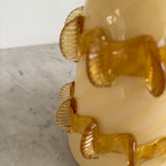 Vintage 50s hand-blown caramel yellow Murano glass lamp shade at Palace of Nowhere