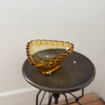 Vintage 60s Czech amber pressed glass bowl Sklo Union at Palace of Nowhere