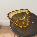 Vintage 60s Czech amber pressed glass bowl Sklo Union at Palace of Nowhere