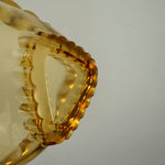 Vintage 60s Czech amber pressed glass bowl Sklo Union at Palace of Nowhere