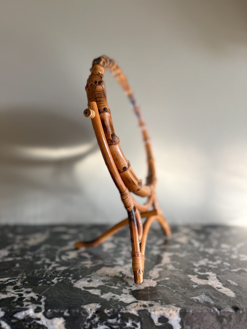 Vintage 60s French Riviera tripod mirror with stand Palace of Nowhere