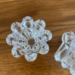 Vintage 60s Verrerie d’Arques pressed glass candle holders Palace of Nowhere
