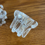 Vintage 60s Verrerie d’Arques pressed glass candle holders Palace of Nowhere
