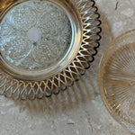 Vintage 60s silver-plated & glass relish dish Palace of Nowhere