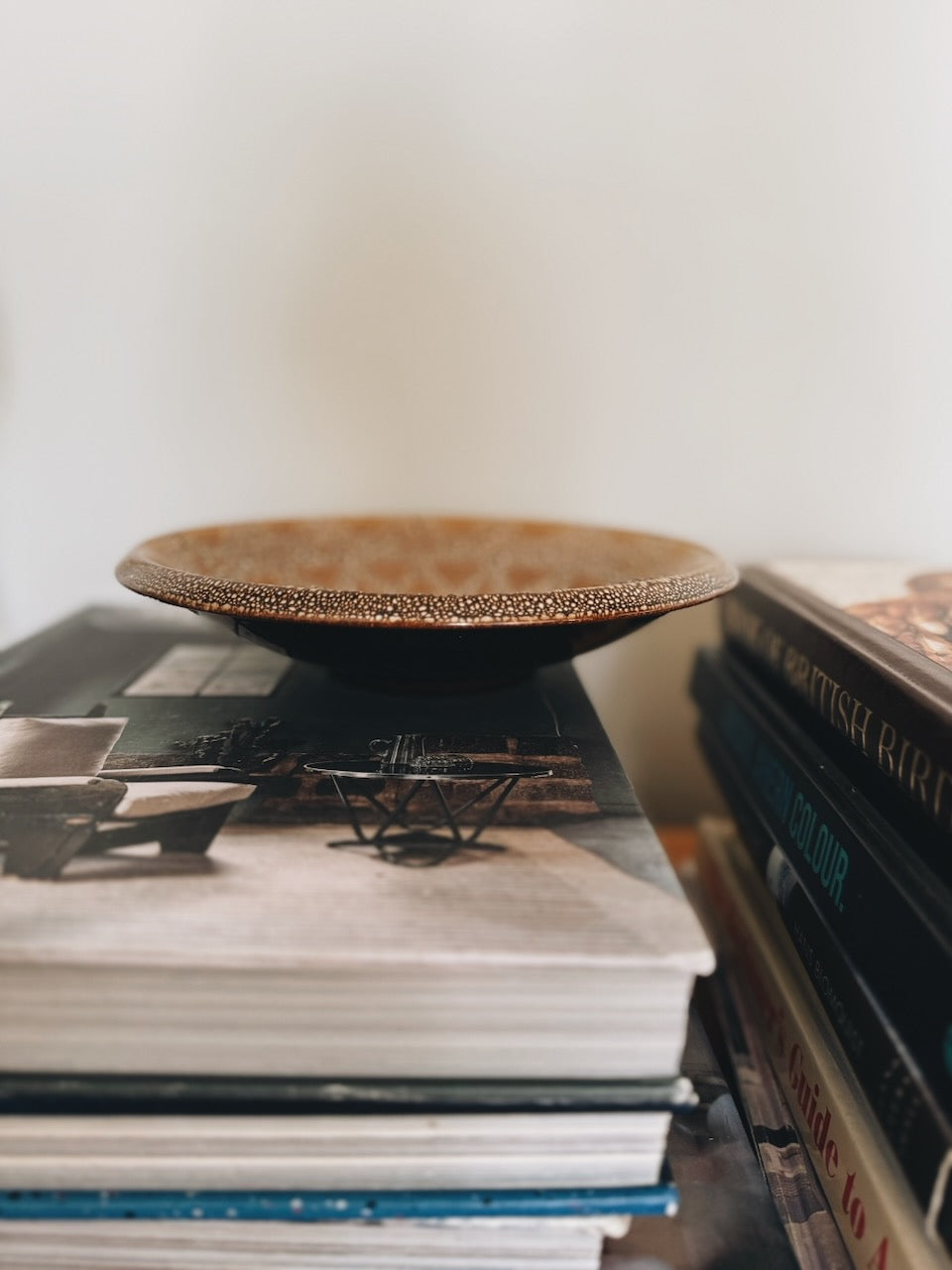 Vintage 70s Purbeck studio pottery patterned glazed bowl Palace of Nowhere