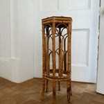 Vintage 70s mid century rattan plant stand Palace of Nowhere