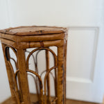 Vintage 70s mid century rattan plant stand Palace of Nowhere