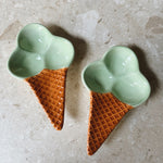 Vintage 90s Silea ceramic ice cream bowls/ dishes at Palace of Nowhere