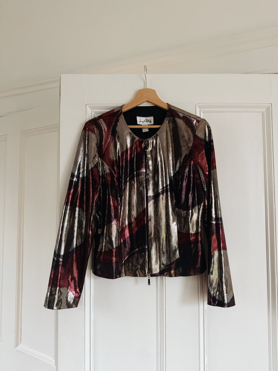 Vintage 90s Y2K zip up metallic jacket Palace of Nowhere