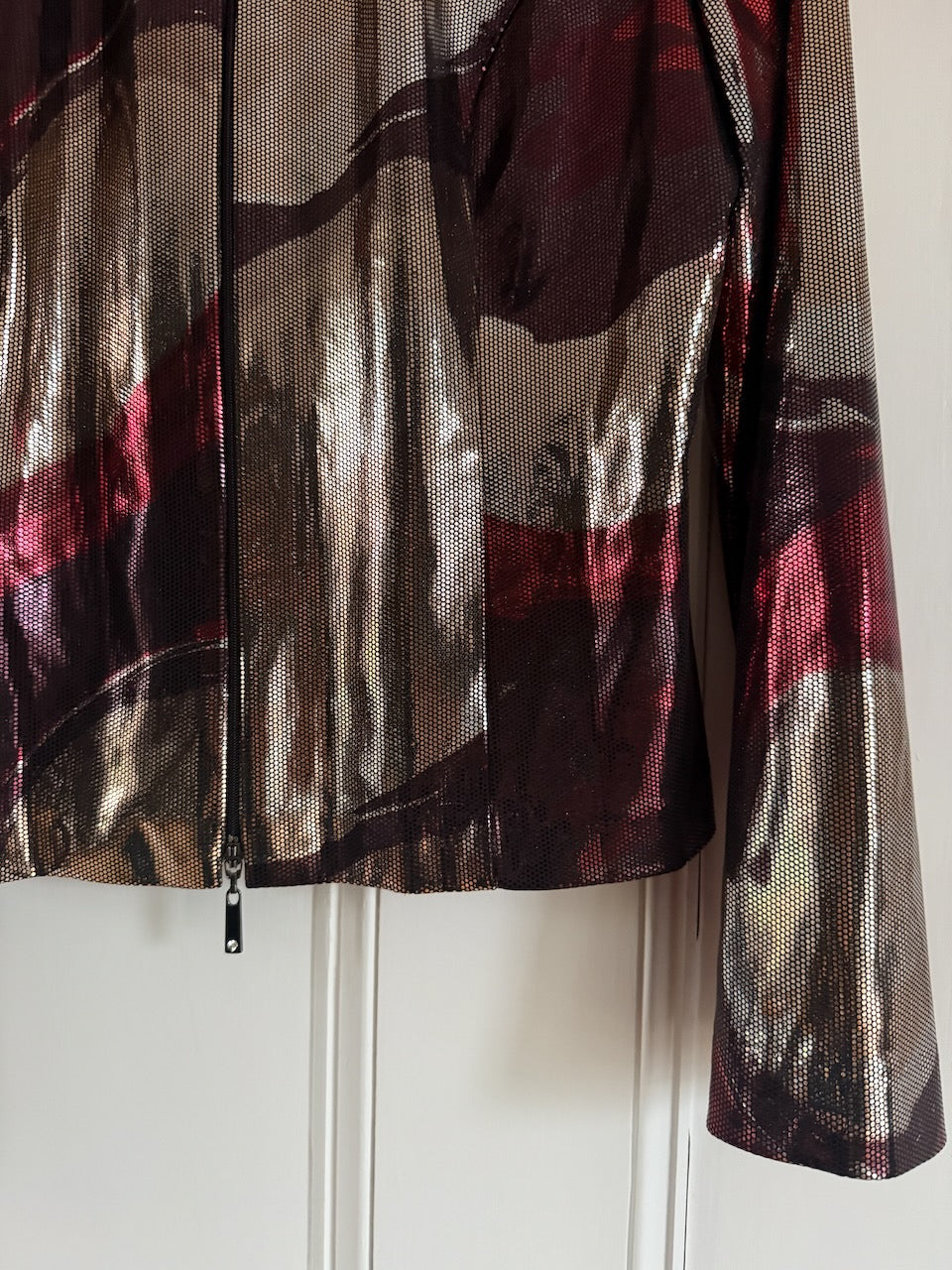 Vintage 90s Y2K zip up metallic jacket Palace of Nowhere