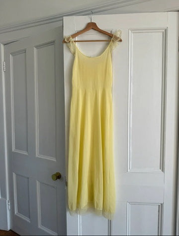 Vintage Lucy Larson 50s pastel yellow slip dress/ grown at Palace of Nowhere