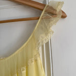Vintage Lucy Larson 50s pastel yellow slip dress/ grown at Palace of Nowhere
