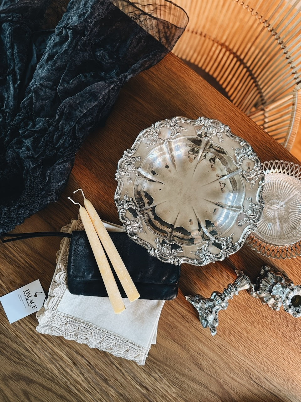 Vintage late 19th century silver plated footed bowl Palace of Nowhere