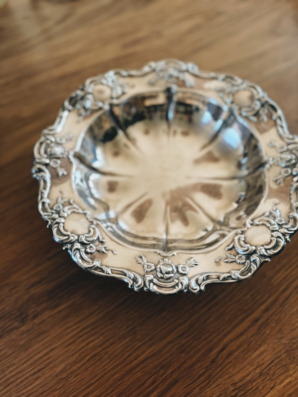 Vintage late 19th century silver plated footed bowl Palace of Nowhere