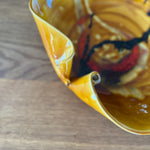 Vintage mid century large asymmetric lipped studio pottery bowl Palace of Nowhere