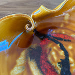 Vintage mid century large asymmetric lipped studio pottery bowl Palace of Nowhere