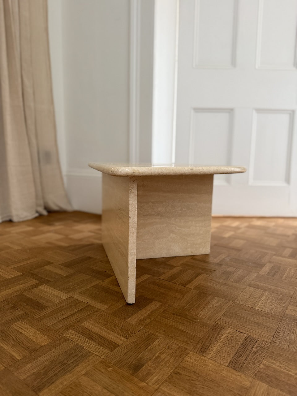 Vintage mid century travertine coffee table Palace of Nowhere