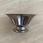 Vintage scalloped stainless steel pedestal bowl Palace of Nowhere