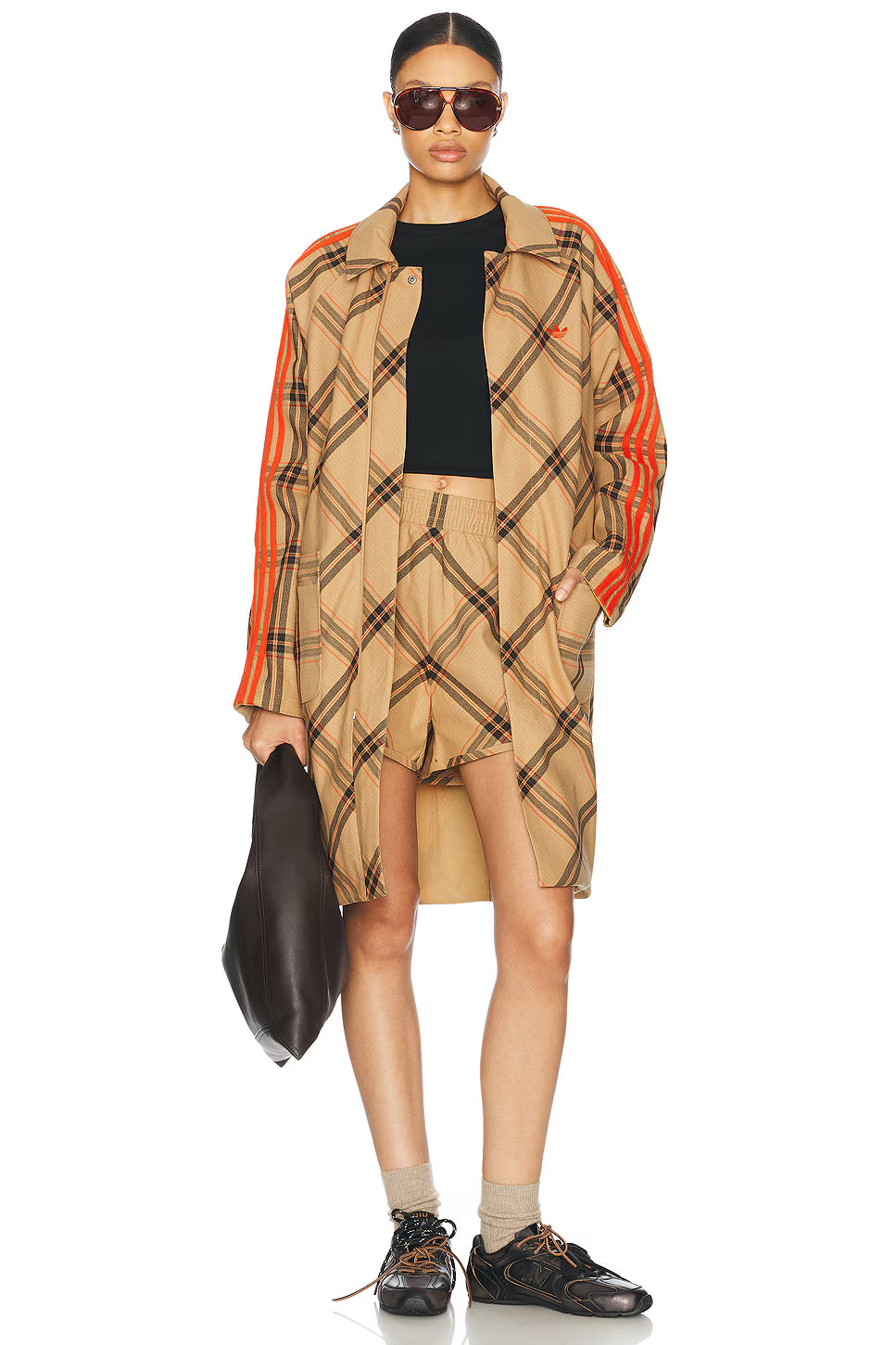 Wales Bonner x Adidas reversible checked coat