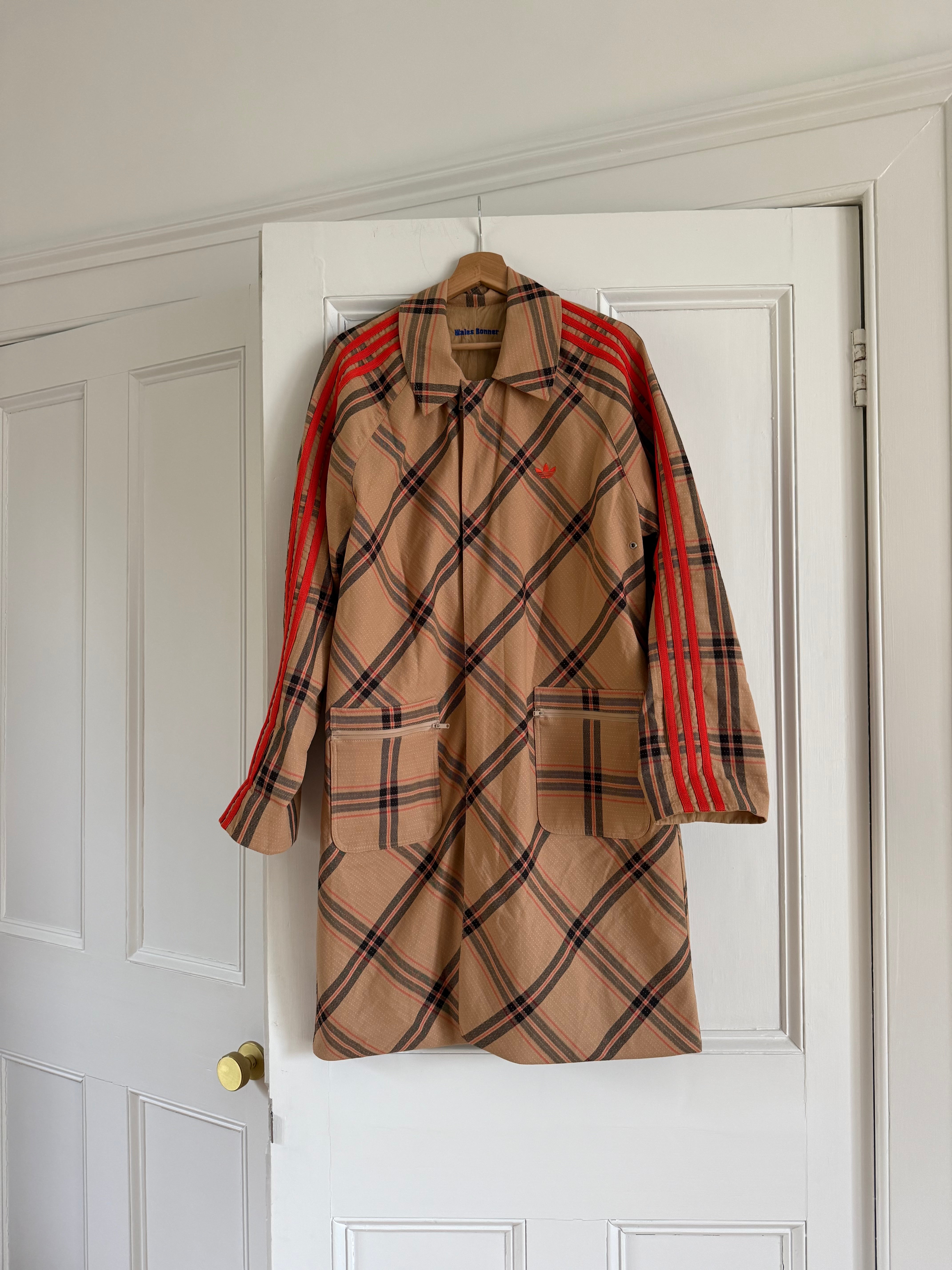 Wales Bonner x Adidas reversible checked coat