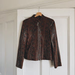 Y2K style faux snakeskin leather jacket Palace of Nowhere